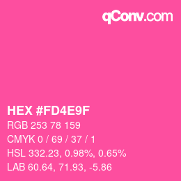 カラーコード: HEX #FD4E9F | qconv.com