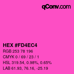 Color code: HEX #FD4EC4 | qconv.com