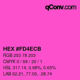 Color code: HEX #FD4ECB | qconv.com