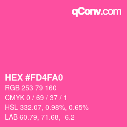Color code: HEX #FD4FA0 | qconv.com