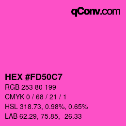 Color code: HEX #FD50C7 | qconv.com