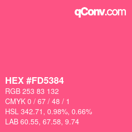 Color code: HEX #FD5384 | qconv.com