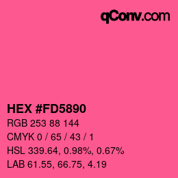 Color code: HEX #FD5890 | qconv.com