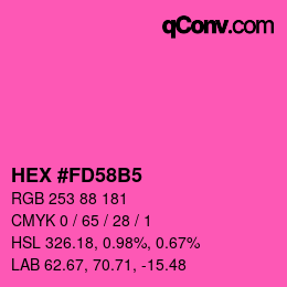 Color code: HEX #FD58B5 | qconv.com
