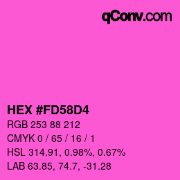 Color code: HEX #FD58D4 | qconv.com