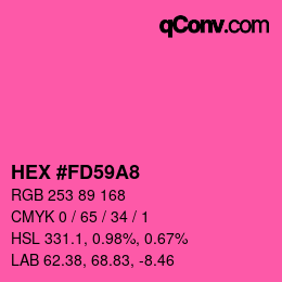 Color code: HEX #FD59A8 | qconv.com