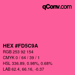 カラーコード: HEX #FD5C9A | qconv.com