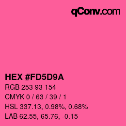 カラーコード: HEX #FD5D9A | qconv.com