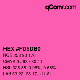 カラーコード: HEX #FD5DB0 | qconv.com