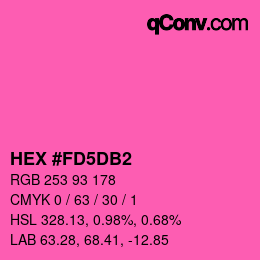 カラーコード: HEX #FD5DB2 | qconv.com