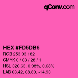カラーコード: HEX #FD5DB6 | qconv.com