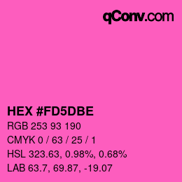 Color code: HEX #FD5DBE | qconv.com
