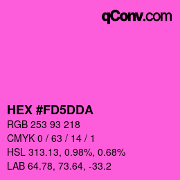 Color code: HEX #FD5DDA | qconv.com