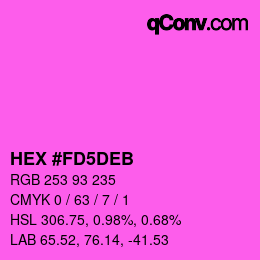 カラーコード: HEX #FD5DEB | qconv.com