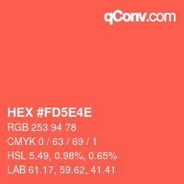 Color code: HEX #FD5E4E | qconv.com