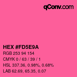 Color code: HEX #FD5E9A | qconv.com