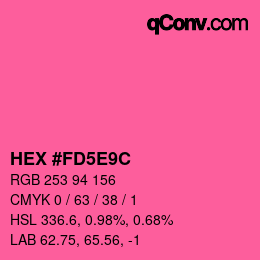 Farbcode: HEX #FD5E9C | qconv.com