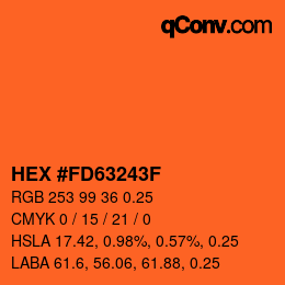 Code couleur: HEX #FD63243F | qconv.com