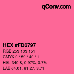 カラーコード: HEX #FD6797 | qconv.com