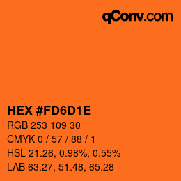 Color code: HEX #FD6D1E | qconv.com