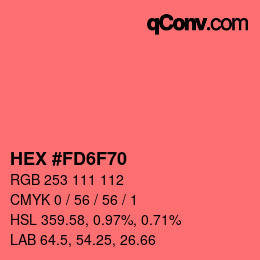 Color code: HEX #FD6F70 | qconv.com