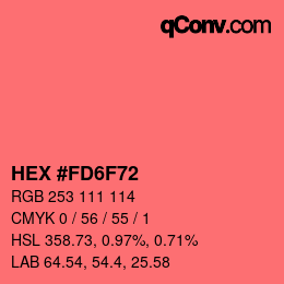 Color code: HEX #FD6F72 | qconv.com