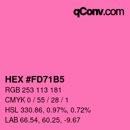 Color code: HEX #FD71B5 | qconv.com