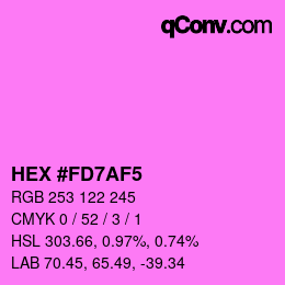 Color code: HEX #FD7AF5 | qconv.com