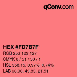 Color code: HEX #FD7B7F | qconv.com