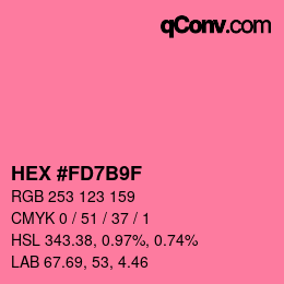 Color code: HEX #FD7B9F | qconv.com