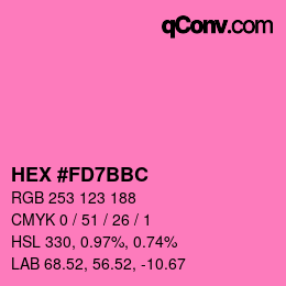 Color code: HEX #FD7BBC | qconv.com