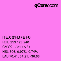 Color code: HEX #FD7BF0 | qconv.com