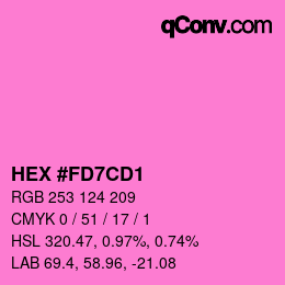 Color code: HEX #FD7CD1 | qconv.com