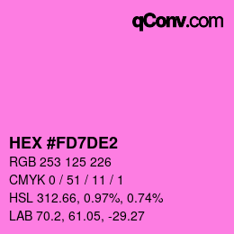 Color code: HEX #FD7DE2 | qconv.com