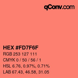 Color code: HEX #FD7F6F | qconv.com