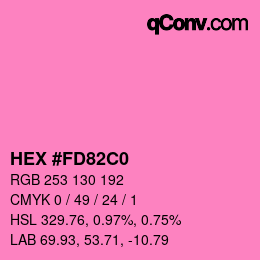 Color code: HEX #FD82C0 | qconv.com