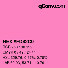 Color code: HEX #FD82C0 | qconv.com