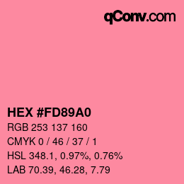 Color code: HEX #FD89A0 | qconv.com