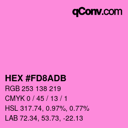 Color code: HEX #FD8ADB | qconv.com