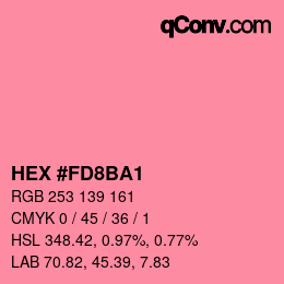 Color code: HEX #FD8BA1 | qconv.com