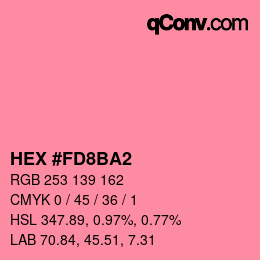 Color code: HEX #FD8BA2 | qconv.com