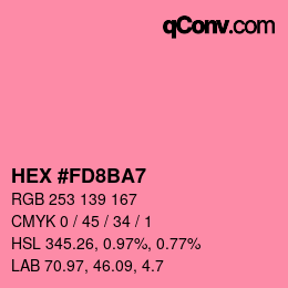 Color code: HEX #FD8BA7 | qconv.com