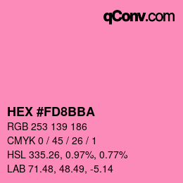Color code: HEX #FD8BBA | qconv.com