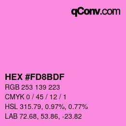 Color code: HEX #FD8BDF | qconv.com