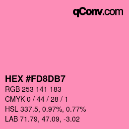颜色代码: HEX #FD8DB7 | qconv.com