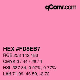 Color code: HEX #FD8EB7 | qconv.com