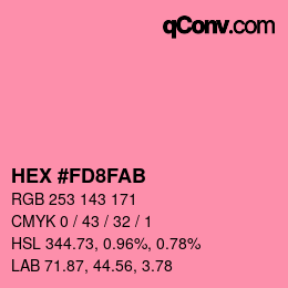 Color code: HEX #FD8FAB | qconv.com