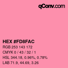 Color code: HEX #FD8FAC | qconv.com