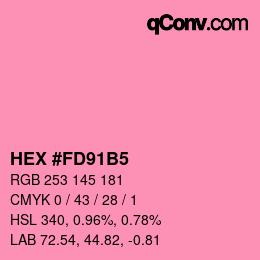 Color code: HEX #FD91B5 | qconv.com