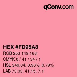 カラーコード: HEX #FD95A8 | qconv.com